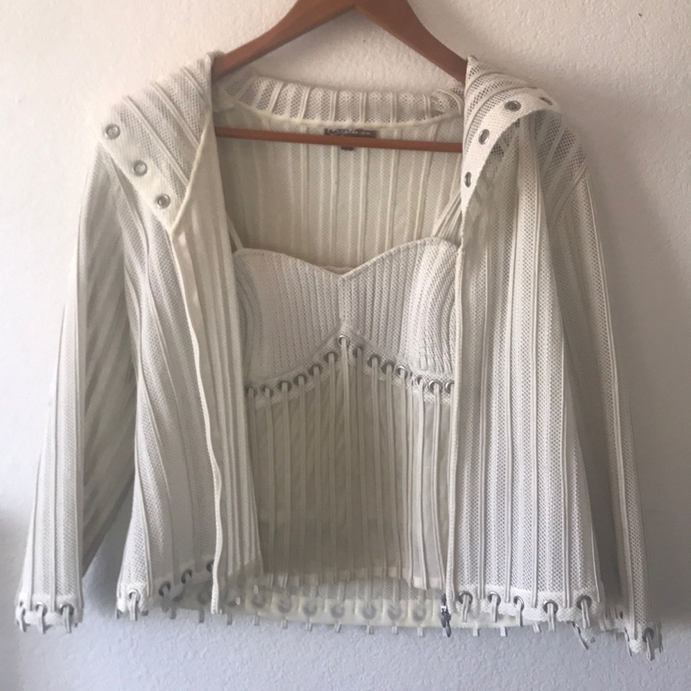 Mesh fashion top and jacket